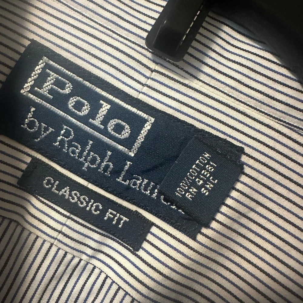 Ralph Lauren Men’s Classic Fit Long Sleeve Button Down Size 17 34/35 Office Work - Picture 10 of 10